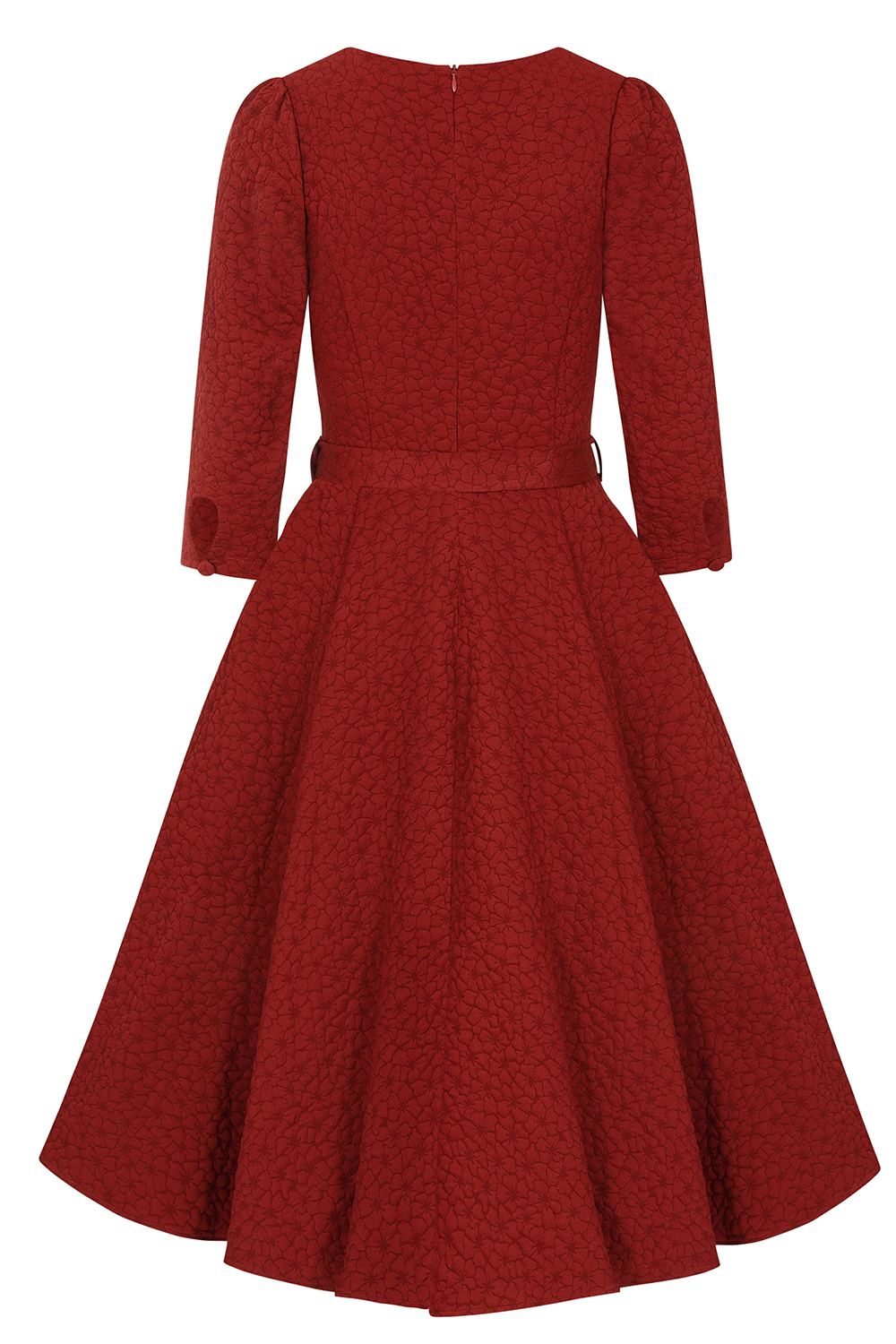 Maple Maroon Floral Swing Dress